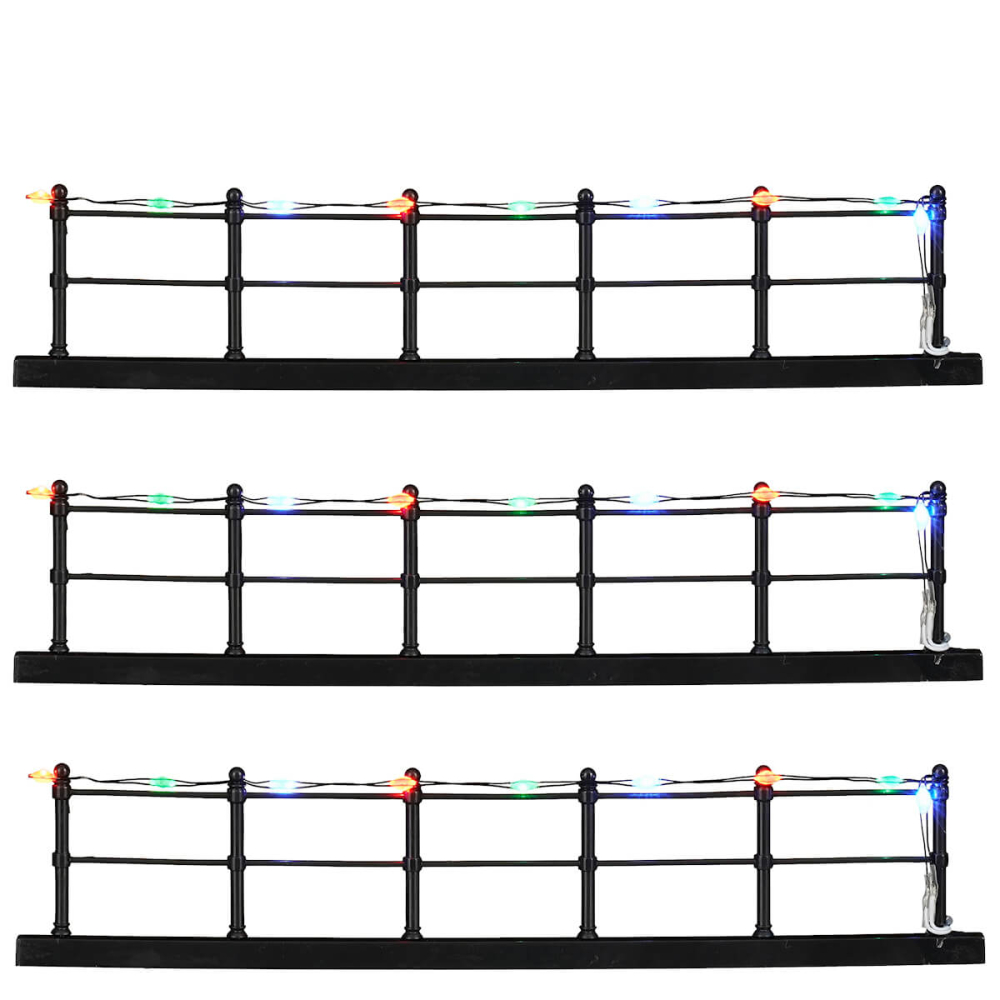 Luville - Fence Multicolour Straight – Top Lighting - Set van 3