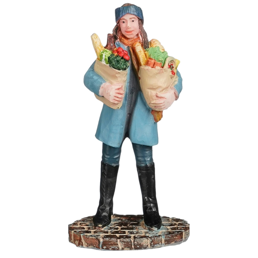 Luville - Market Visitor Carries Groceries - Nu Voorverkoop -   - Polyresin -  8720983273087
