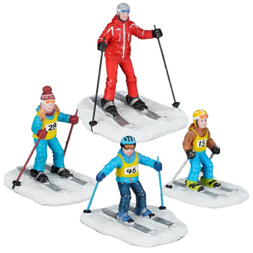 Luville - Ski Teacher with Childeren - Set van 4 - Nu Voorverkoop -   - Polyresin -  8720983274039