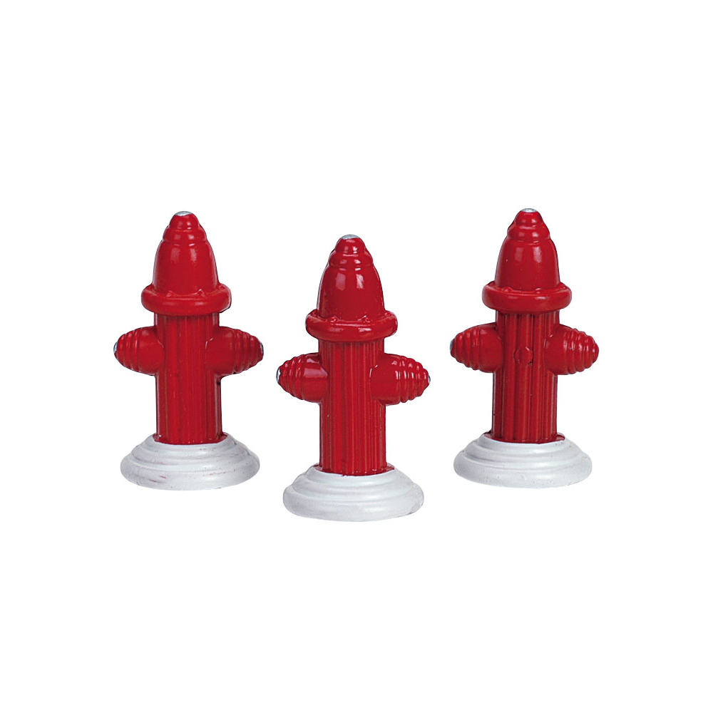 Lemax - Metal Fire Hydrant set of 3 -   - Metaal -  0728162349712
