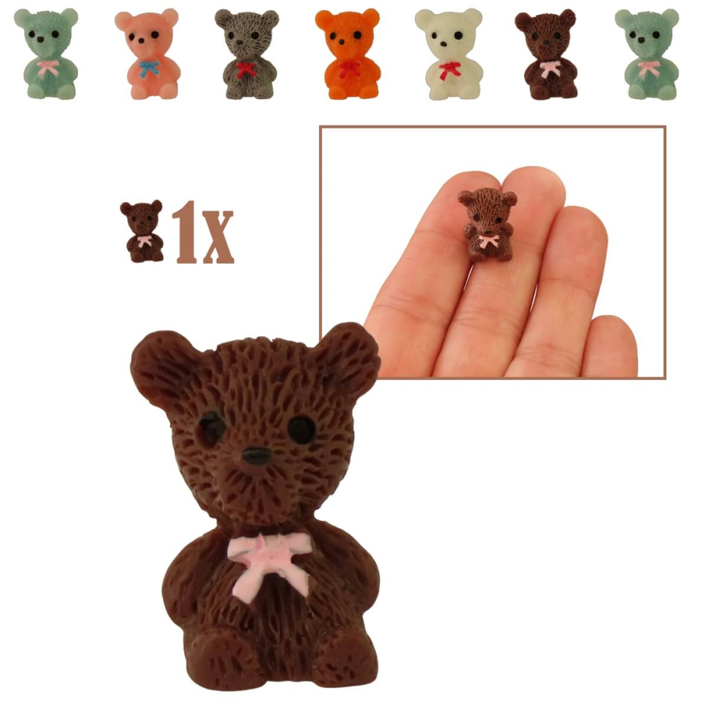 Mini Teddybeertje - Bruin - 1.8 cm