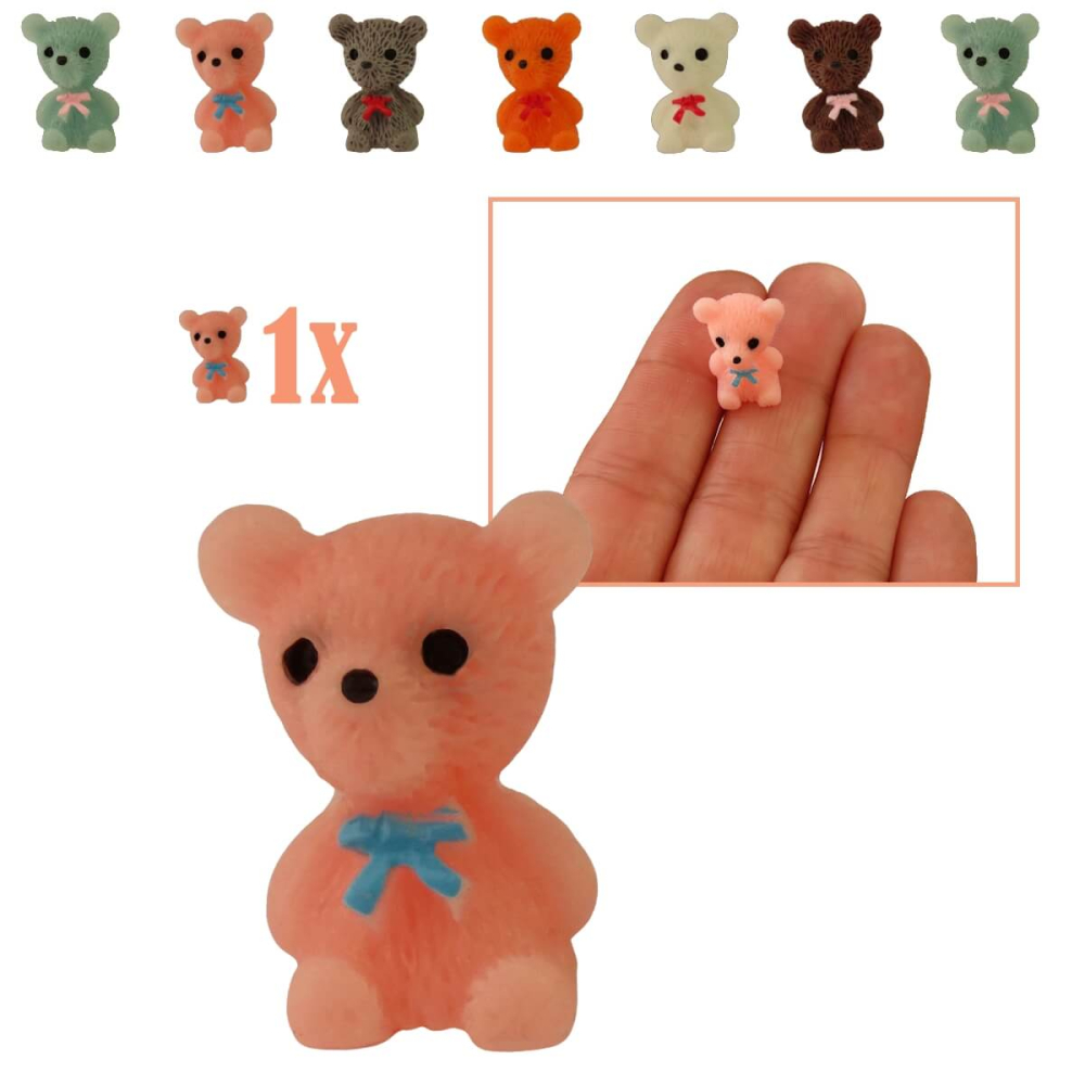 Mini Teddybeertje - Roze - 1.8 cm