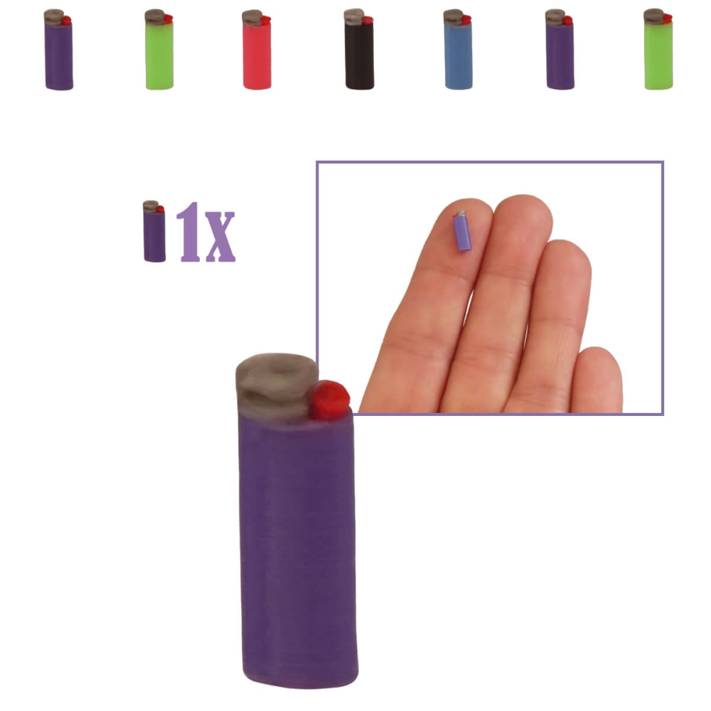Miniatuur Aansteker - Paars - 1.1cm