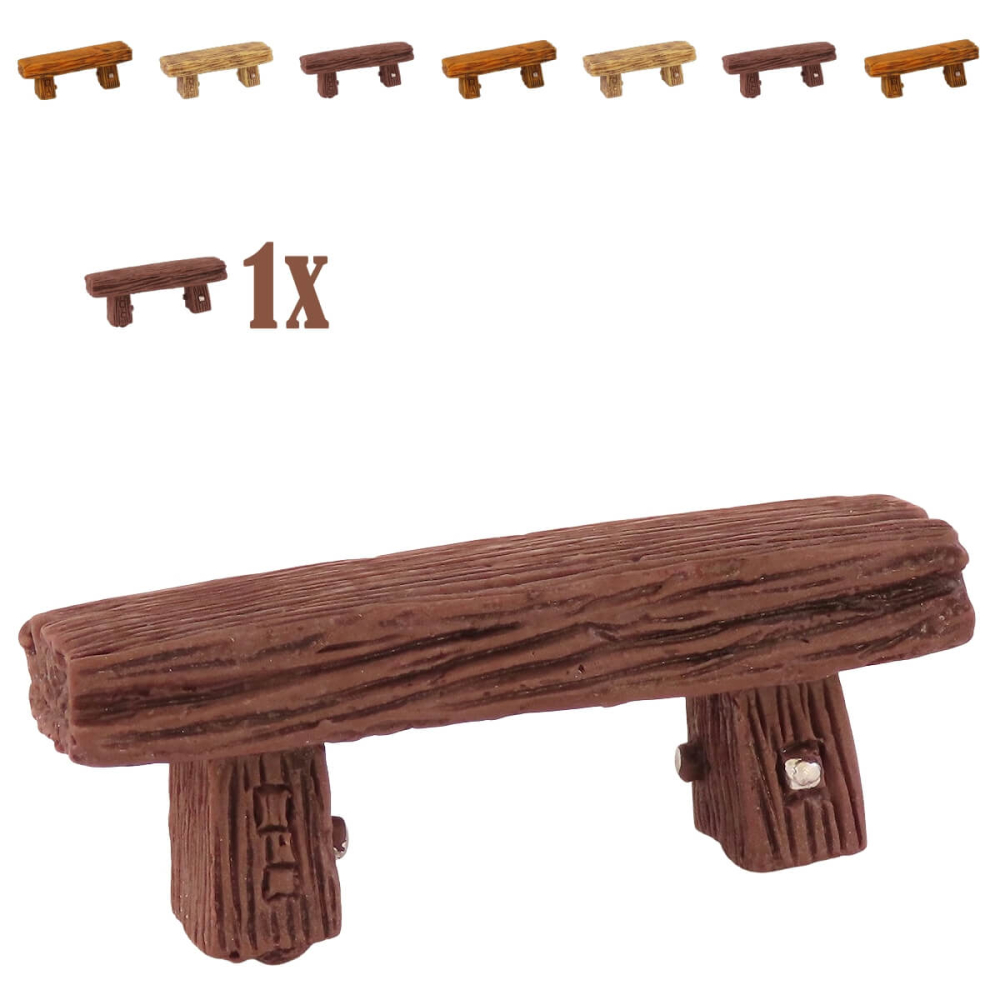 Miniatuur Bankje - Donkerbruin