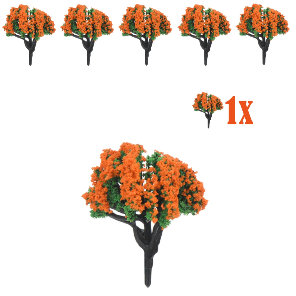 Miniatuur Bloesemplantje met Oranje Bloemetjes - 4cm - - -