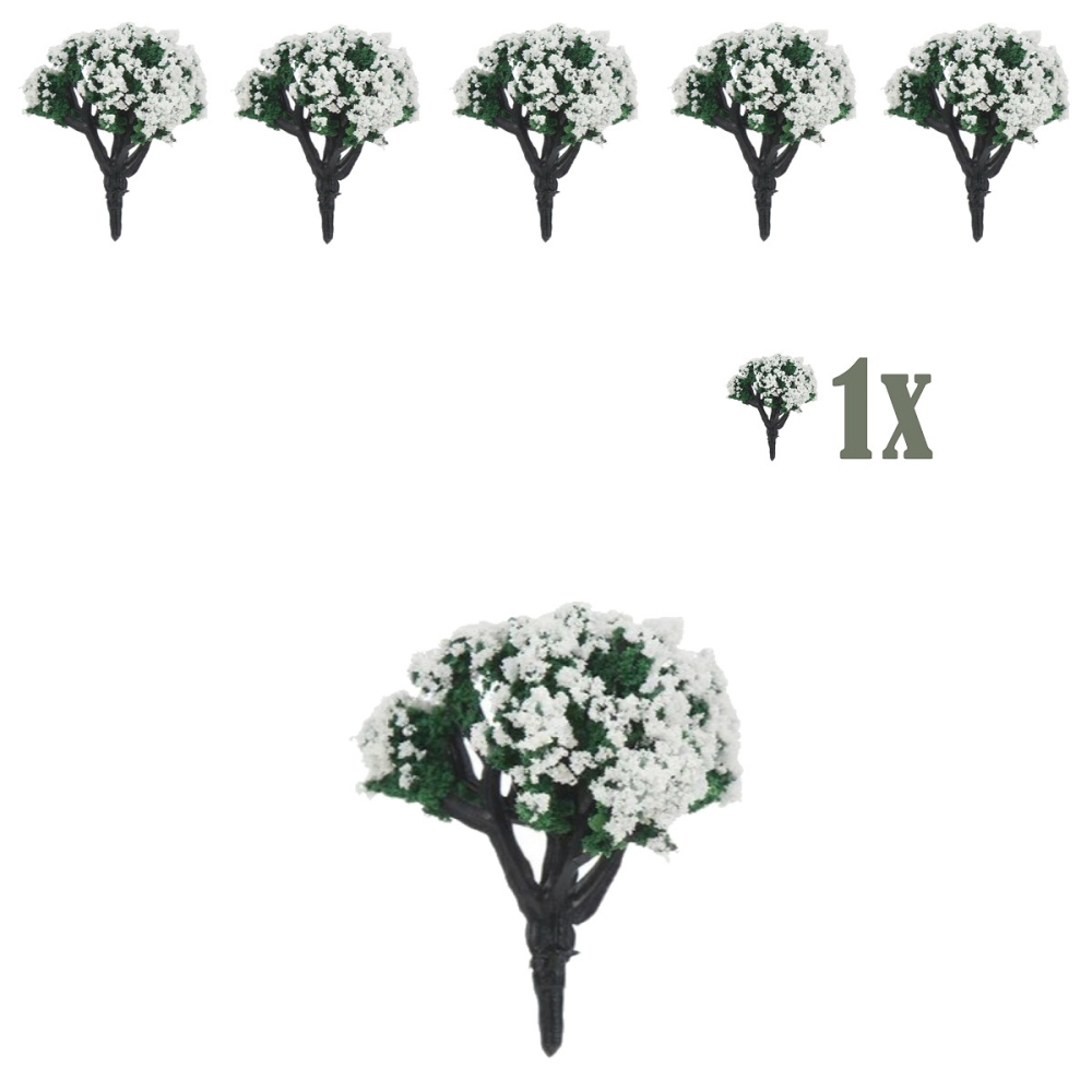 Miniatuur Bloesemplantje met Witte Bloemetjes - 4cm - - -