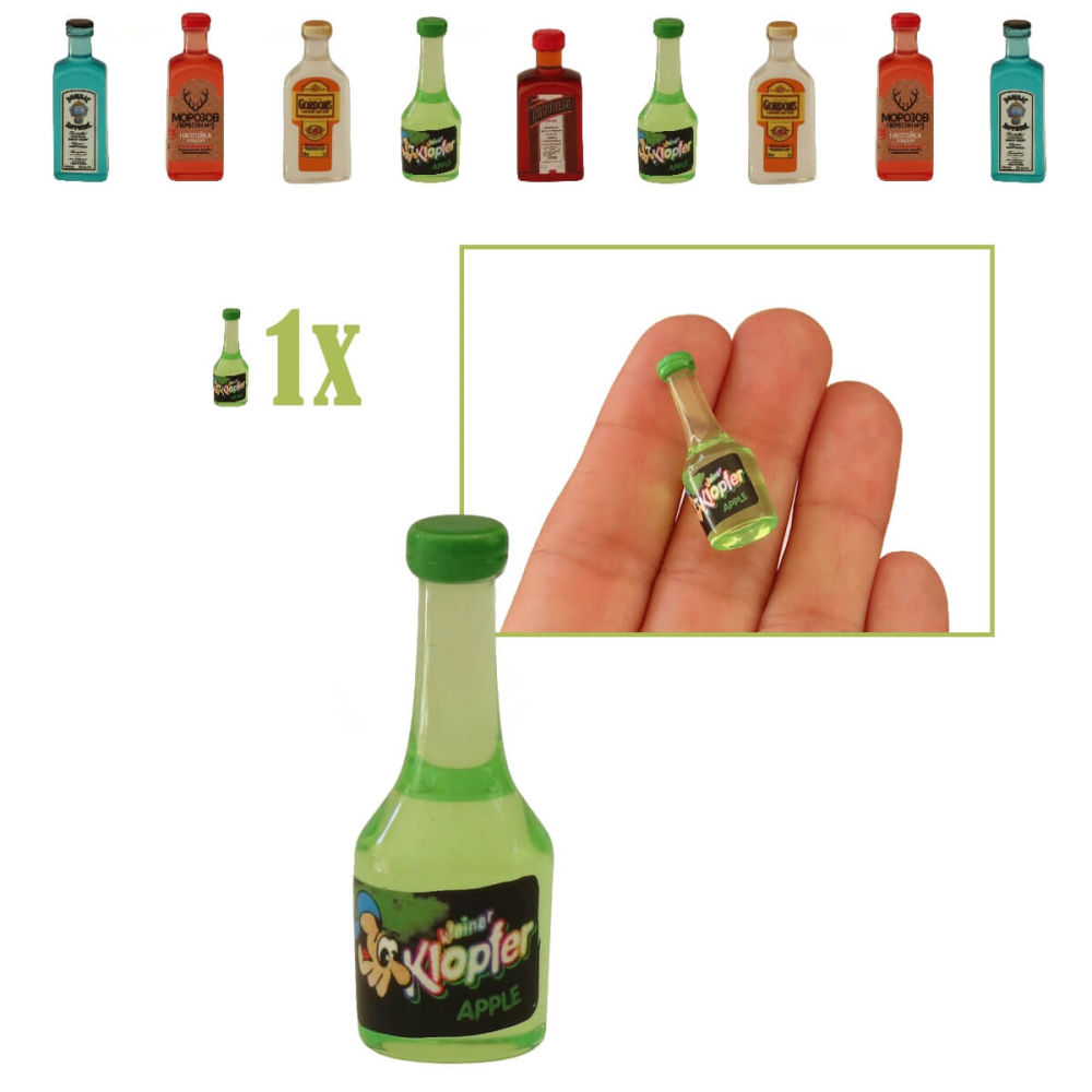 Miniatuur Fles Likeur - Kleiner Klopfer Apple