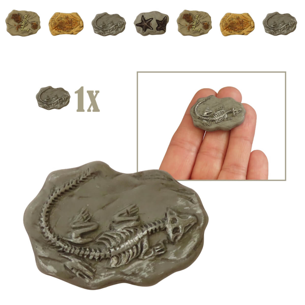 Miniatuur Fossiel van Prehistorisch Reptiel