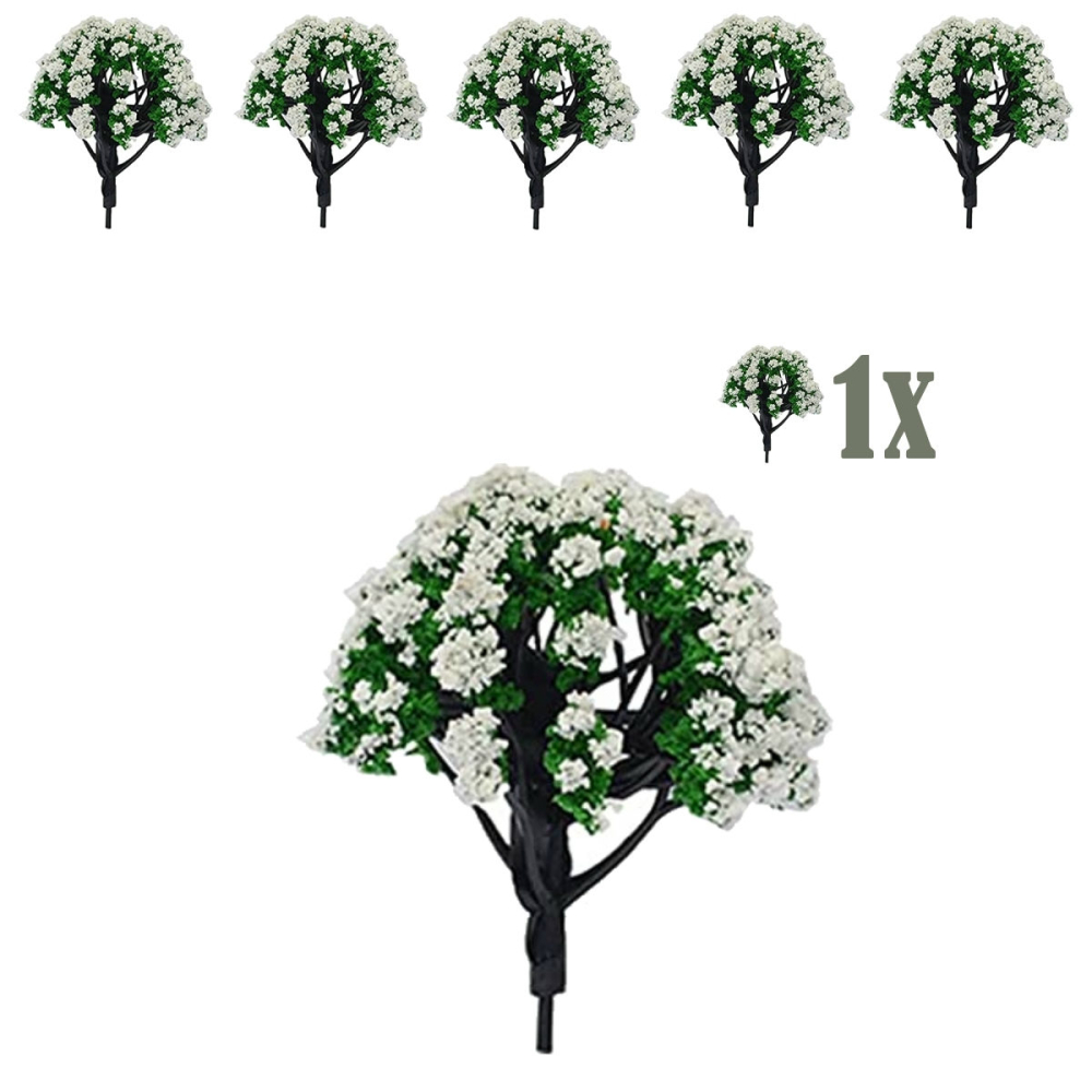 Miniatuur Heester met Witte Bloesem - 6cm - - -