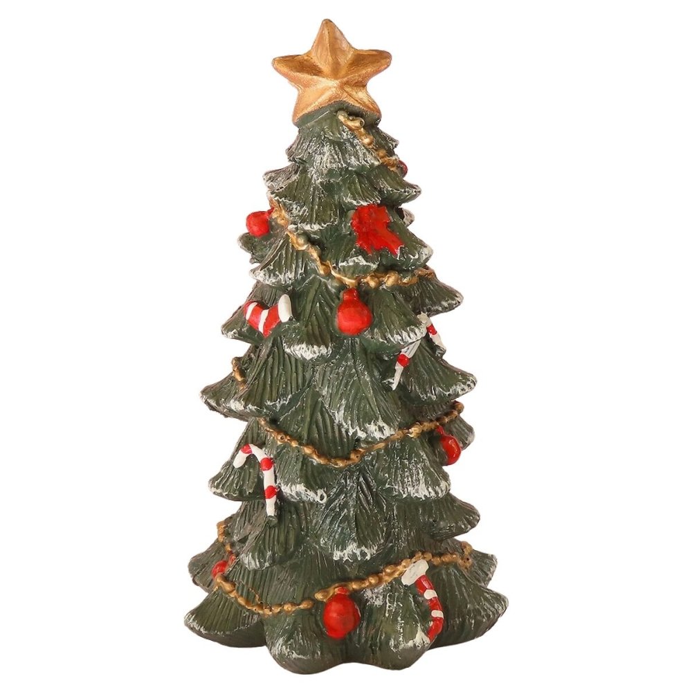 Miniatuur Kerstboom met Rode Kerstballen - 14cm