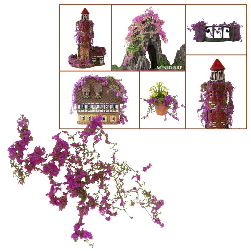 Miniatuur Klimop met Paarse Bloemen