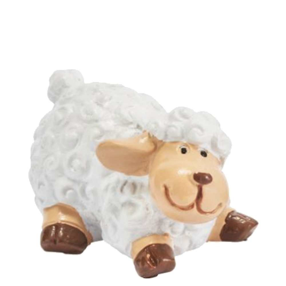 Miniatuur Lammetje Spelend - 2.5cm - - Polyresin -