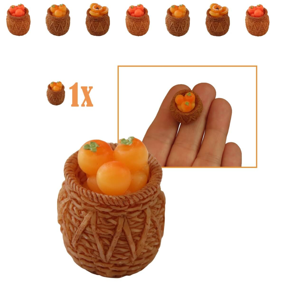 Miniatuur Mandje met Kaki Fruit