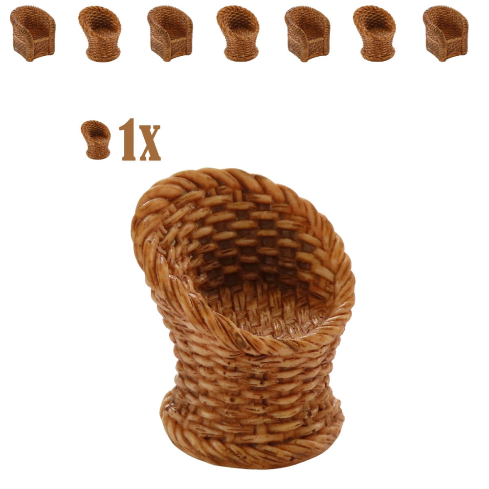 Miniatuur Rieten Stoel - Rond Model