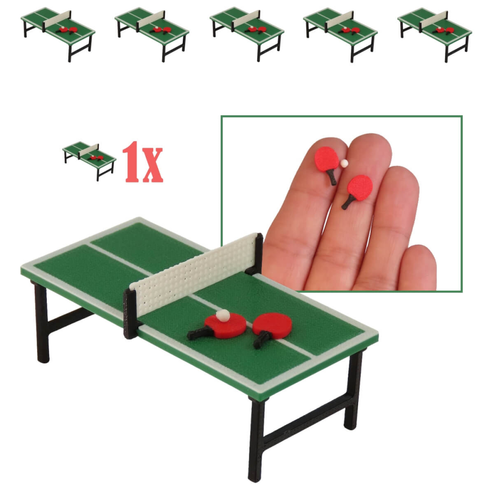 Miniatuur Tafeltennistafel Set