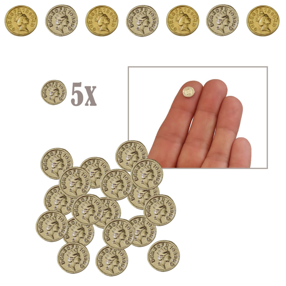 Miniatuur Zilveren Munten - Set van 5