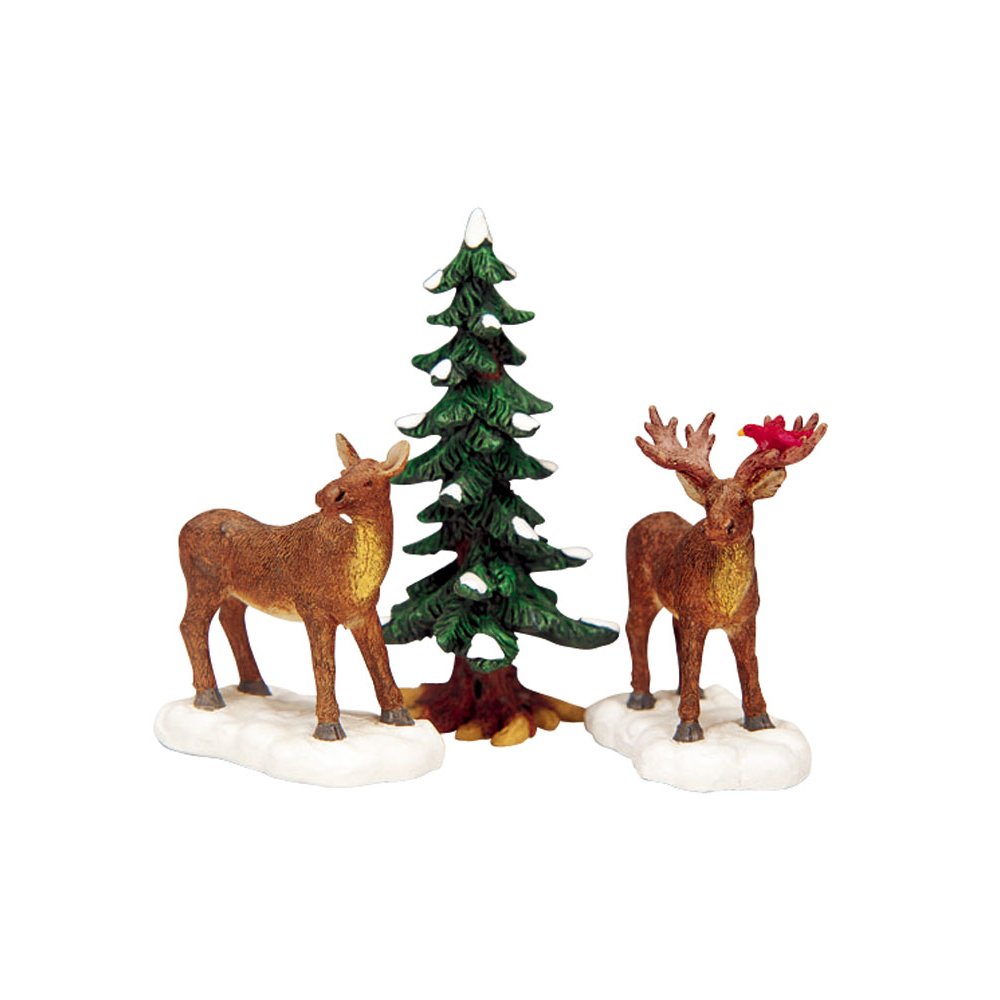 Lemax - Mr And Mrs Moose - Set van 3 - - Polyresin - 0728162327253