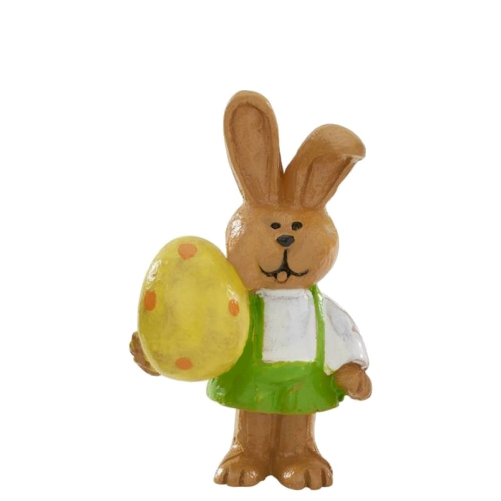 Paashaas met Geel Ei - 5.5 cm - - Polyresin -