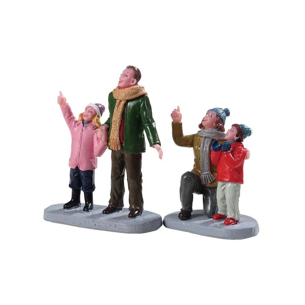 Lemax - People Admiring Fireworks - Set van 2 - - Polyresin - 0728162927705
