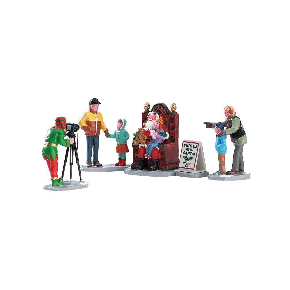 Lemax - Photos With Santa - Set van 5  -   - Polyresin -  0728162220325