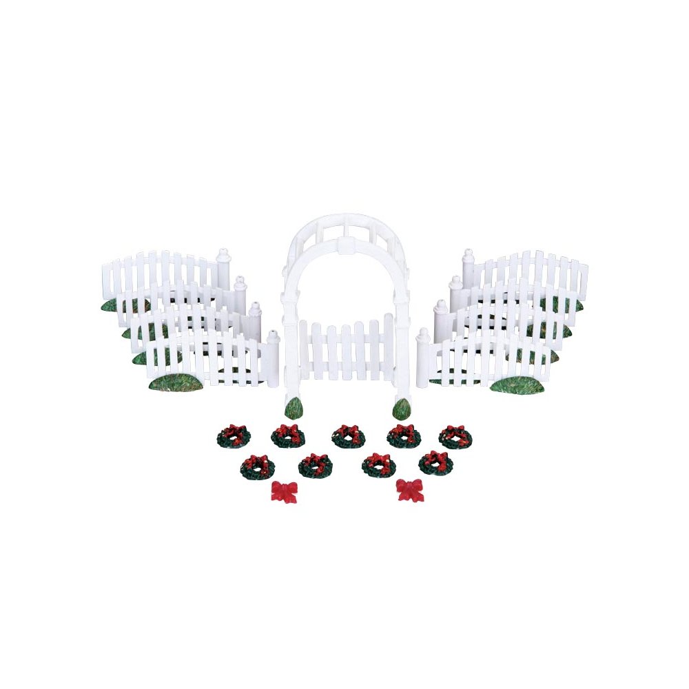 Lemax - Plastic Arbor & Picket Fenches - Set van 20 - - Kunststof - 0728162042330