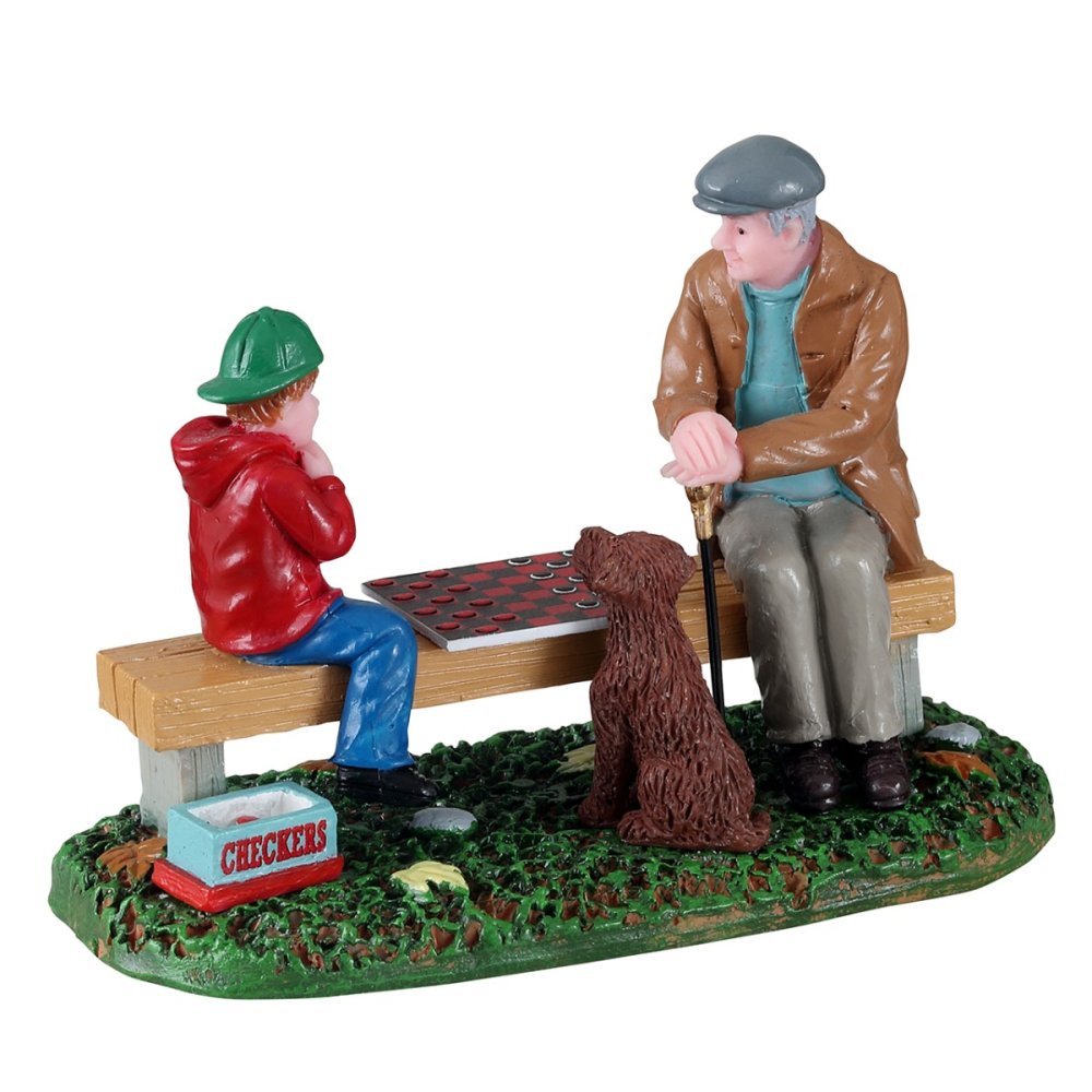 Lemax - Playing With Gramps - - Polyresin - 0728162120229