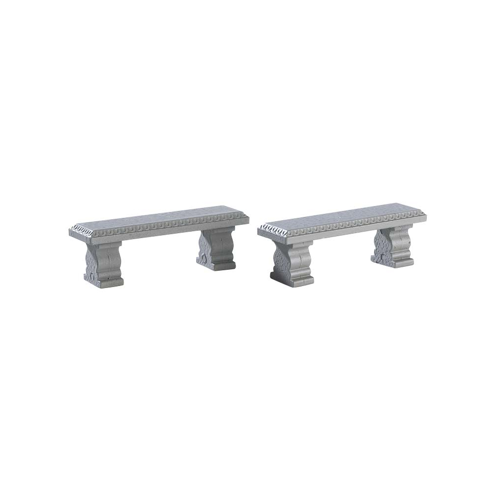 Lemax - Plaza Bench - Set van 2 - - Kunststof - 0728162742360