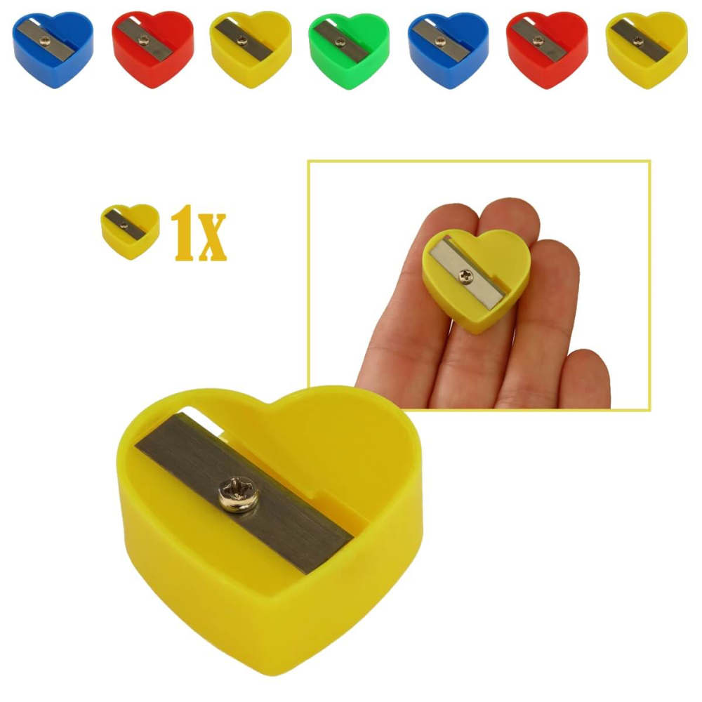 Puntenslijper Hart - Geel
