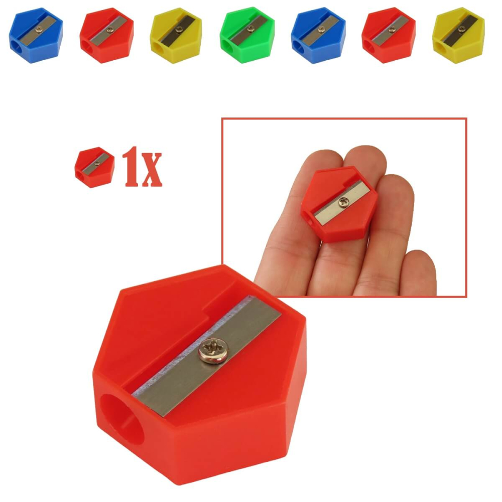 Puntenslijper Zeshoek - Rood