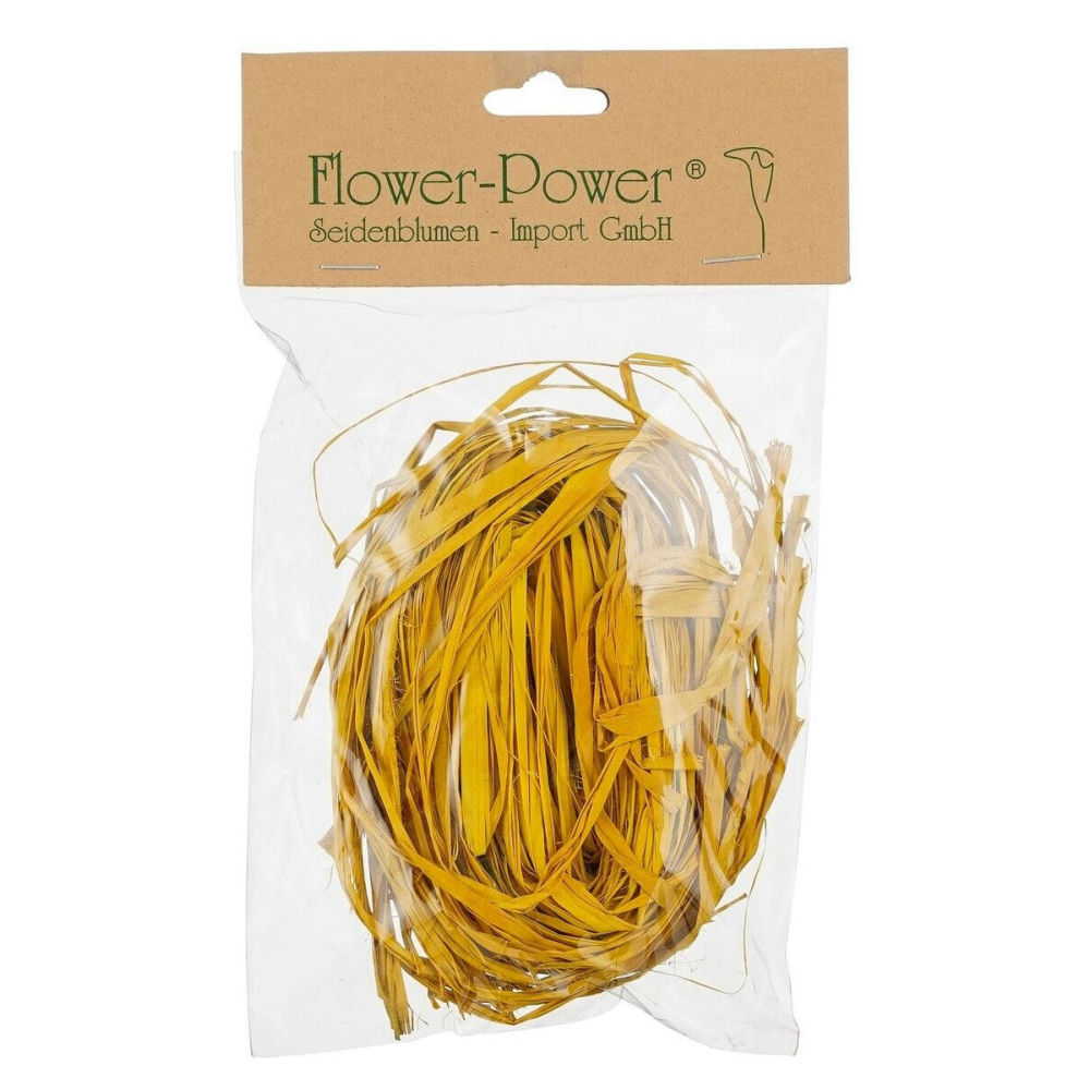 Raffia Geel - 25 Gram - Flower Power - - Papier - 4047837137420