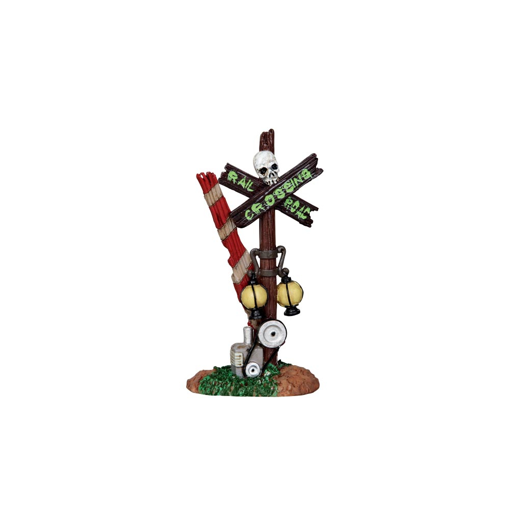 Spooky Town - Rotten Railroad Crossing -   - Polyresin -  0728162244642