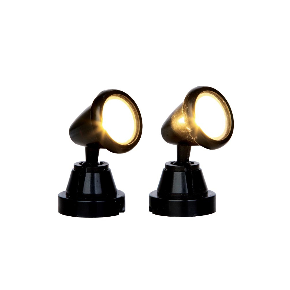 Lemax - Round Spot Light - Set van 2 - Nu Voorverkoop - - Kunststof - 0728162447562