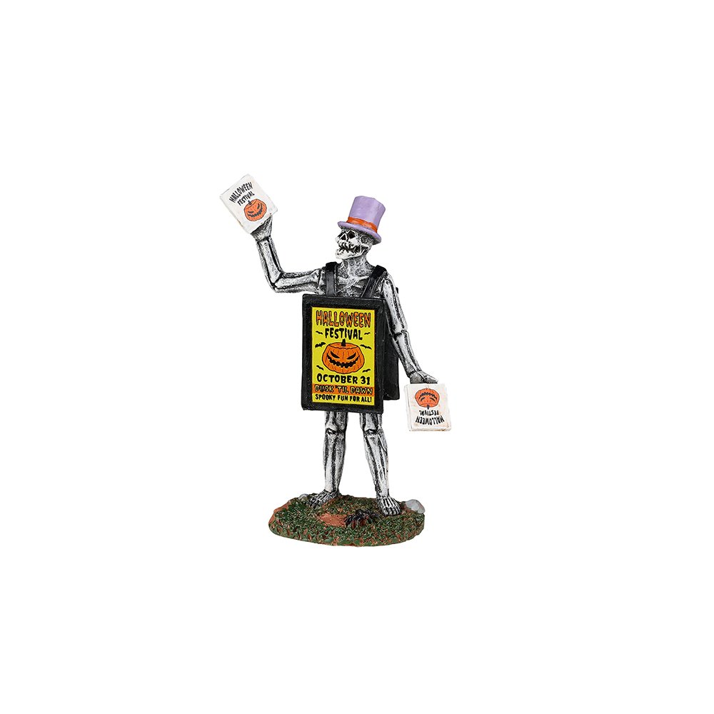 Spooky Town - Sandwich Board Skeleton -   - Polyresin -  0728162221025
