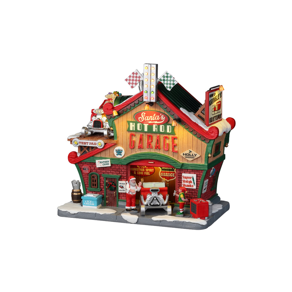 Lemax - Santa's Hot Rod Garage - - Keramiek - 0728162258632