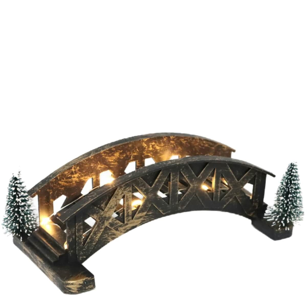 Santaville - Brug met Licht - 21 cm