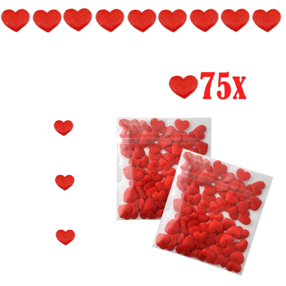 Satijnen Hartjes - 13mm - - -