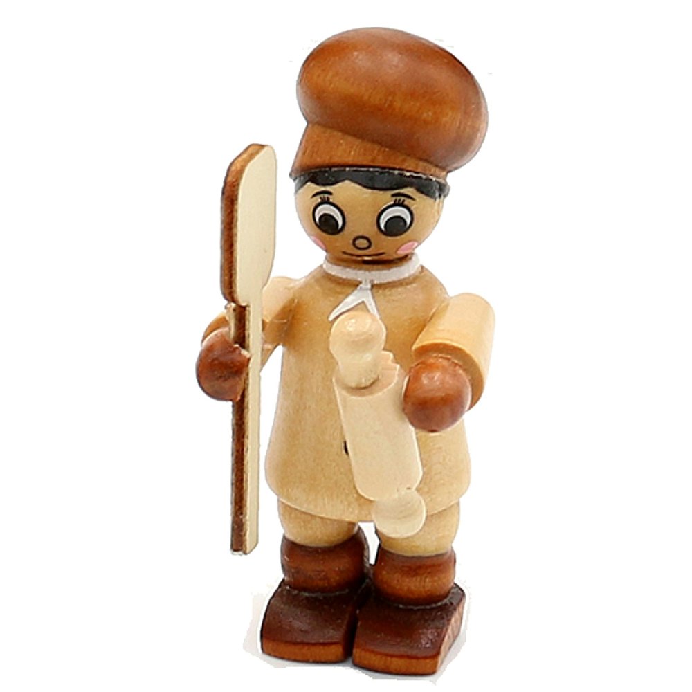 Sigro - Houten Bakker met Deegroller 6 cm - - Hout -