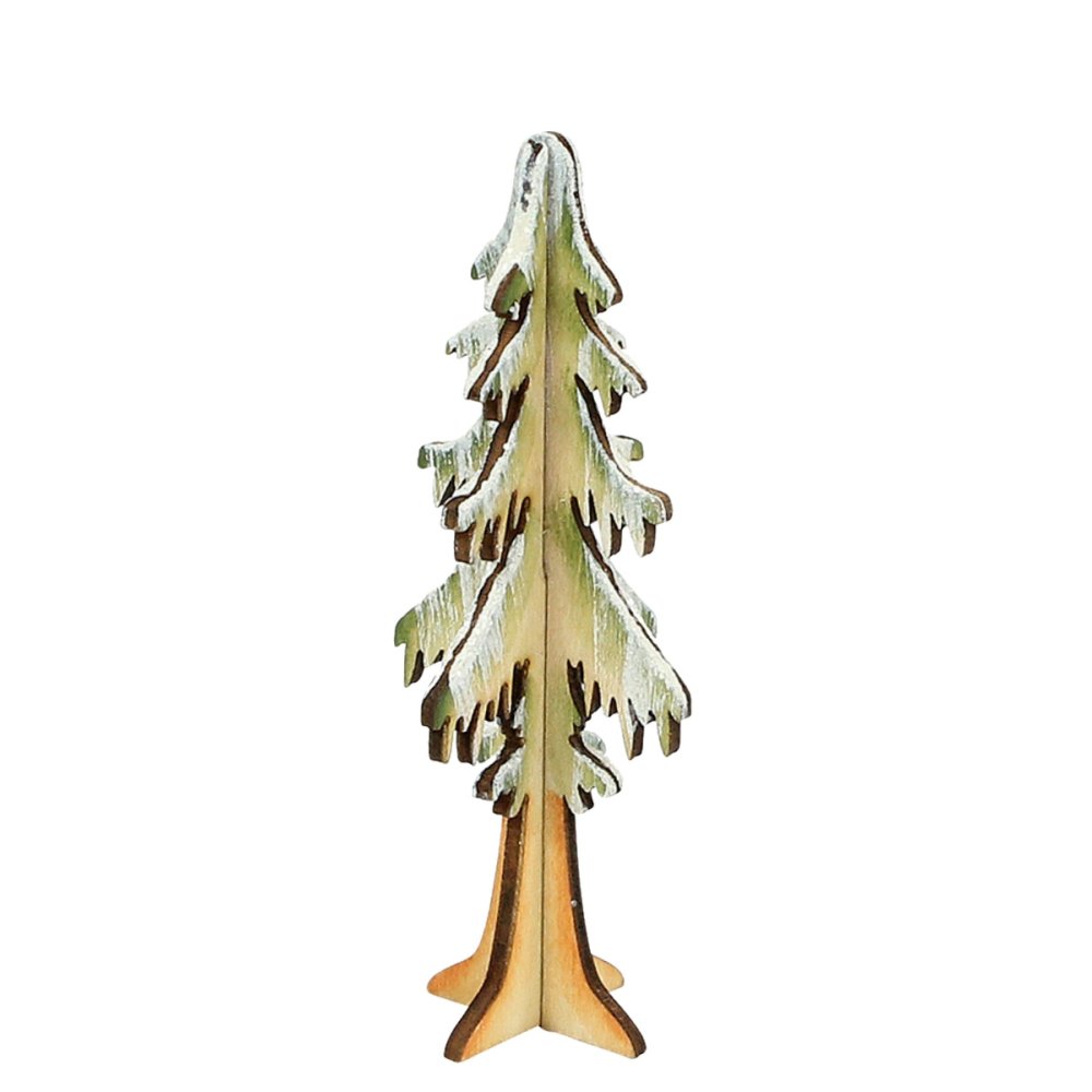 Sigro - Houten Dennenboom Sneeuw 10.5 cm -   - Hout -