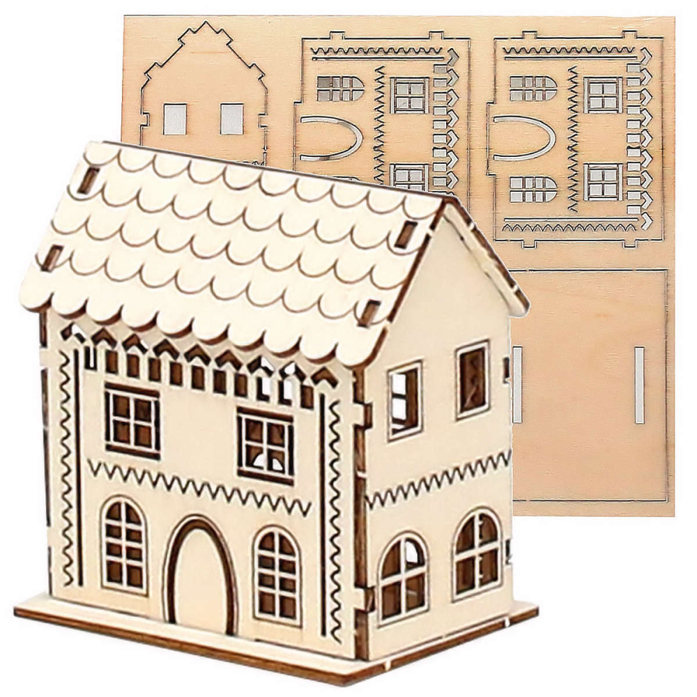Sigro - Houten Gebouw Cape Creative Bouwpakket 6.5 cm - - Hout -