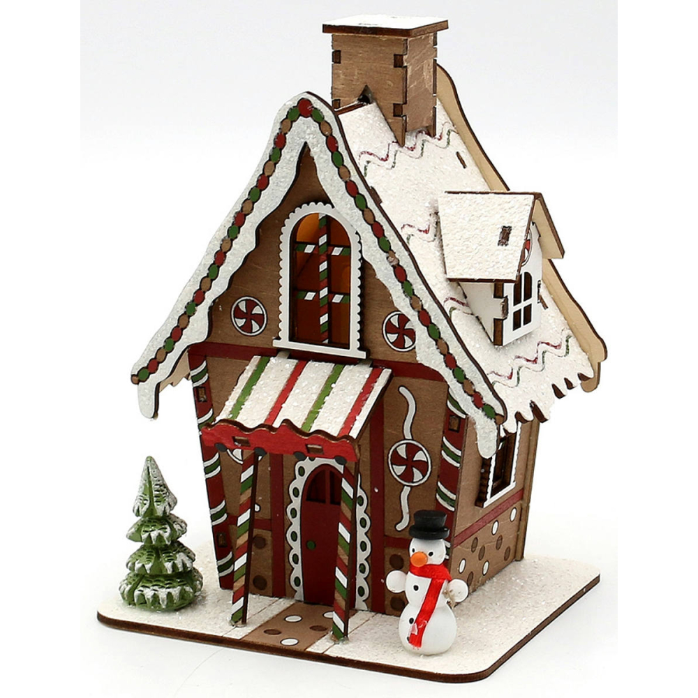 Sigro - Houten Peperkoekhuis LED -   - Hout -