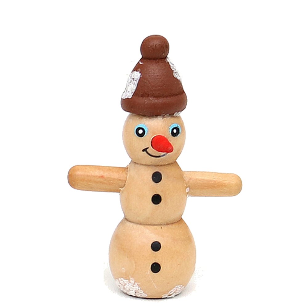 Sigro - Houten Sneeuwpop 6 cm - - Hout -