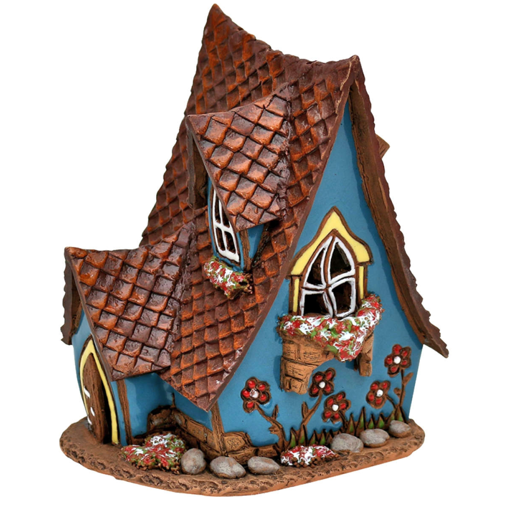 Sigro - Keramiek Fantasiehuisje Flowers - - Keramiek -
