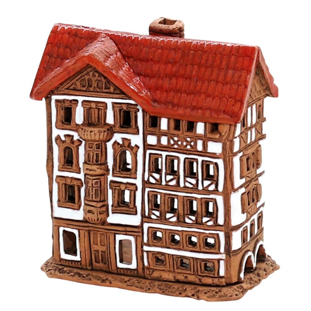 Sigro - Keramiek Mini Miniatuurpand Brown & White - - Keramiek -