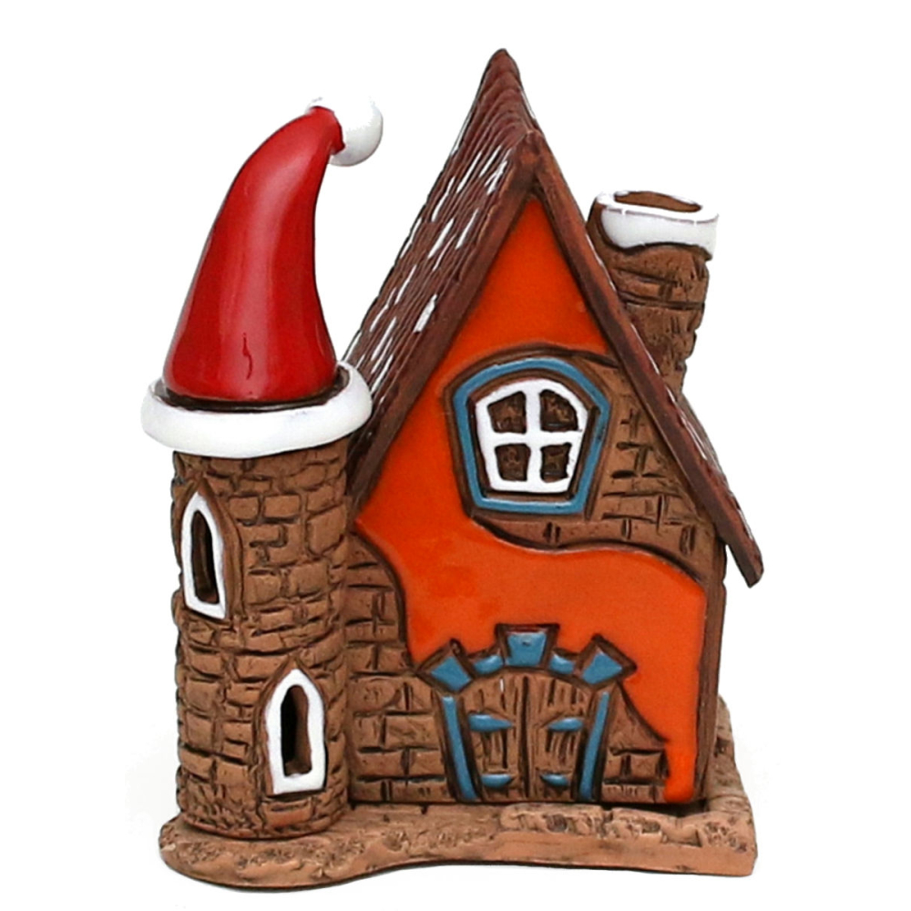 Sigro - Keramiek Rookhuisje Kerstmuts Orange - - Keramiek -