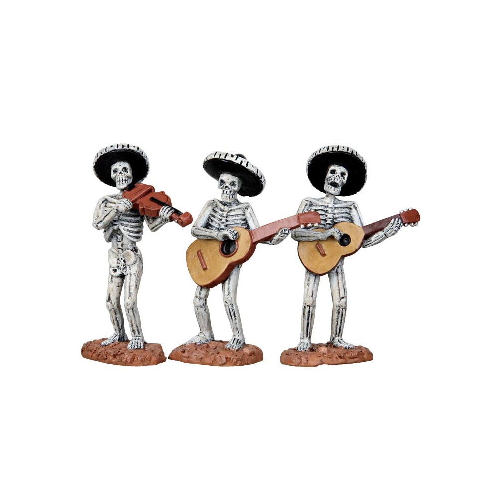 Spooky Town - Skeleton Mariachi Band - Set van 3 - Nu Voorverkoop - - Polyresin - 0728162128843