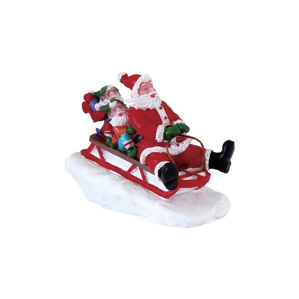 Lemax - Sledding With Santa - - Polyresin - 0728162725493