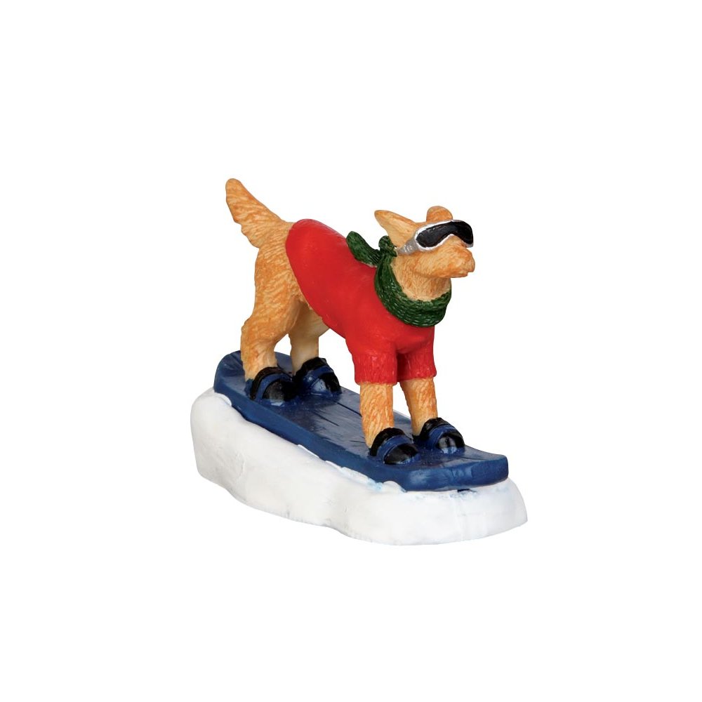 Lemax - Snowboarding Dog -   - Polyresin -  0728162422224
