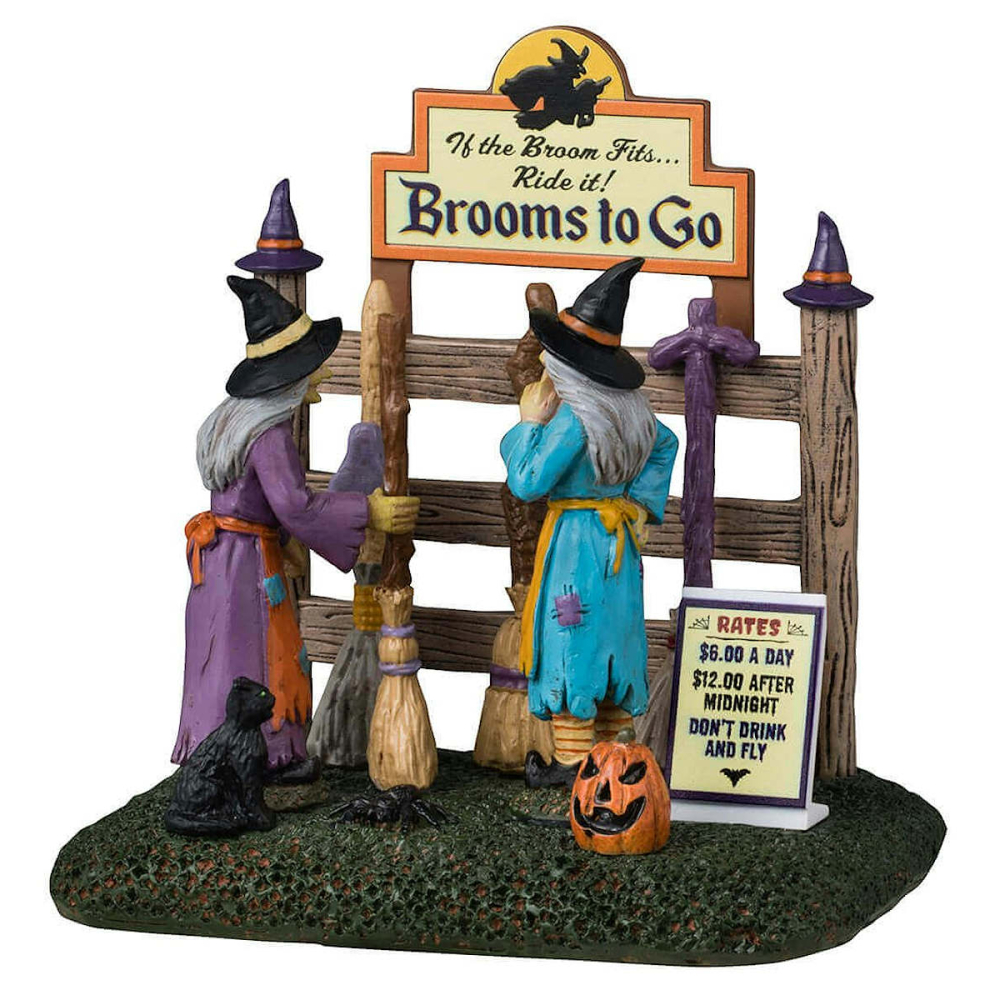 Spooky-Town - Brooms To Go - - Resin - 0728162437020