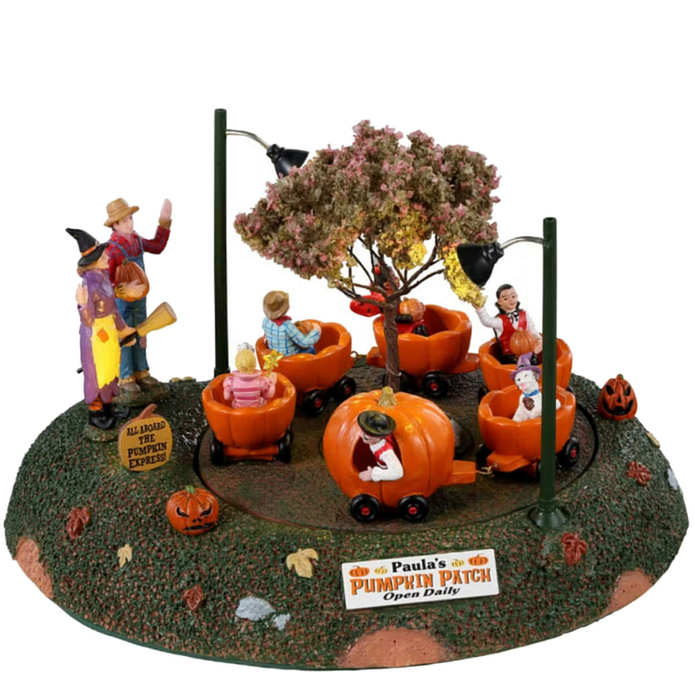 Spooky Town - Pumpkin Patch Train - Met Licht / Beweging - - Resin - 0728162340610