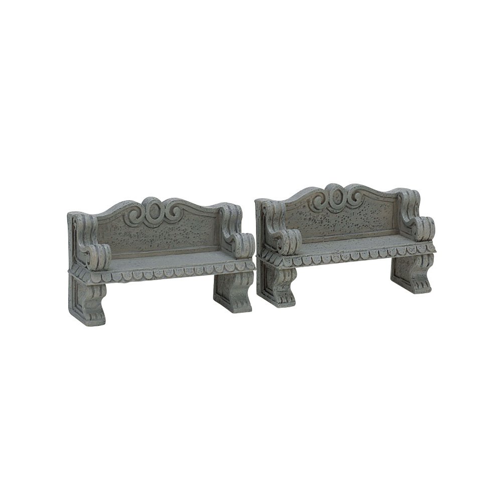 Lemax - Stone Bench - Set van 2 -   - Polyresin -  0728162746122